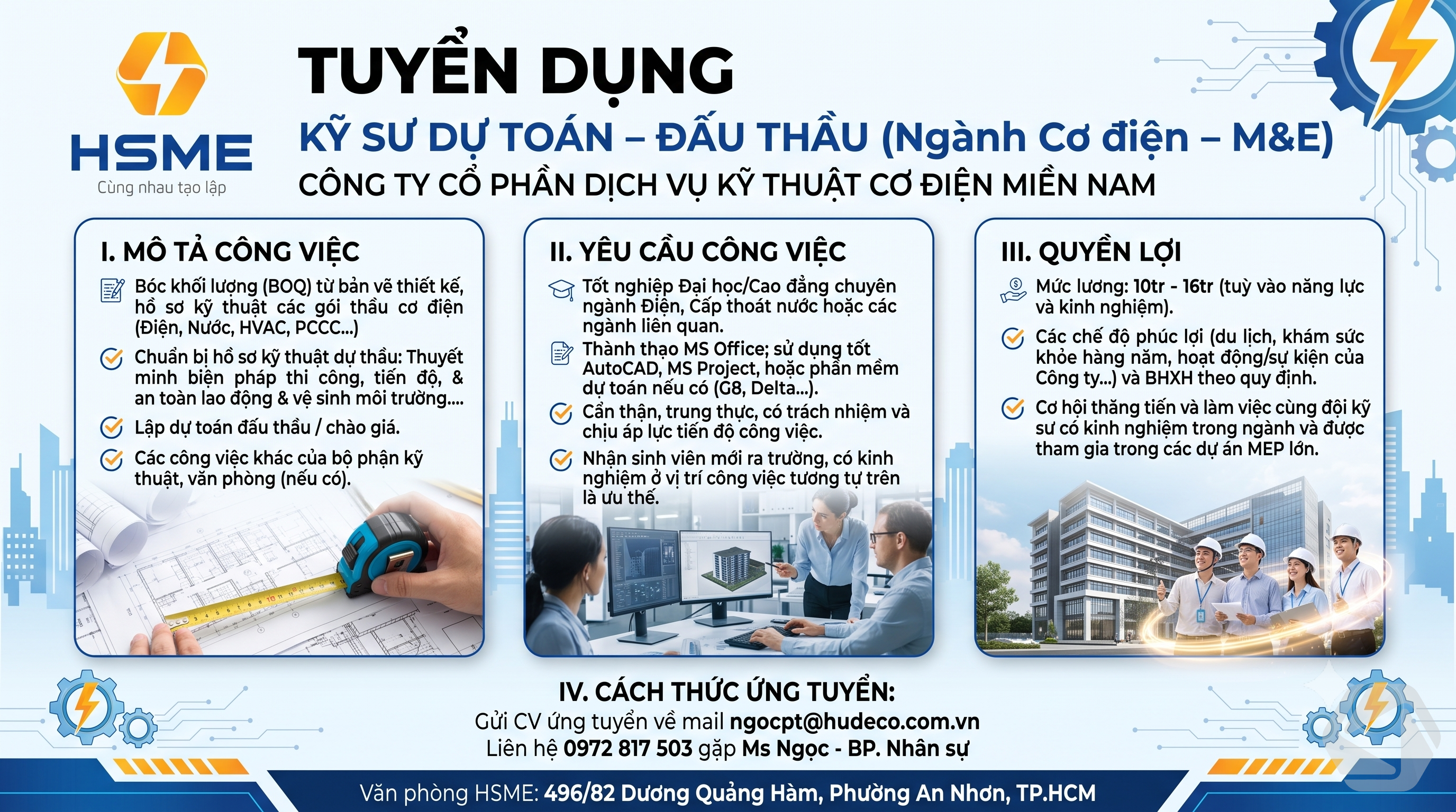Kỹ sư QS - Đấu thầu