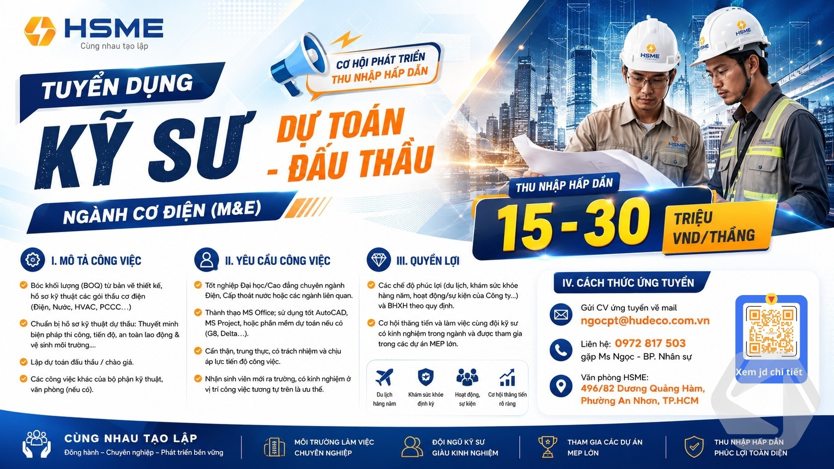 Kỹ sư QS - Đấu thầu MEP